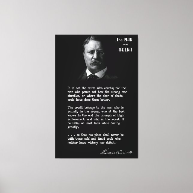 Toile L'HOMME de Roosevelt dans l'ARENA Discours 2 (Recto)