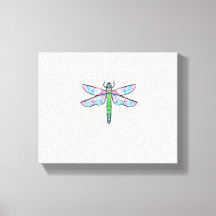 Toile libellule colorée insecte extraordinaire