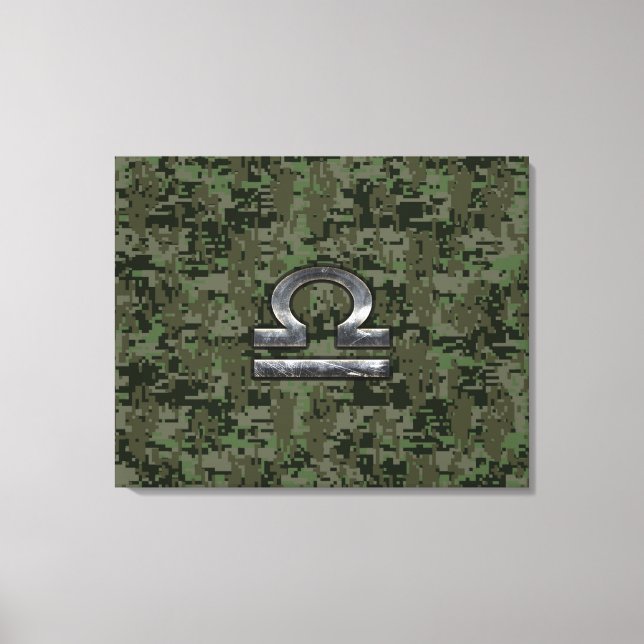 Toile Libra Zodiac Connexion Woodland Green camo numériq (Recto)