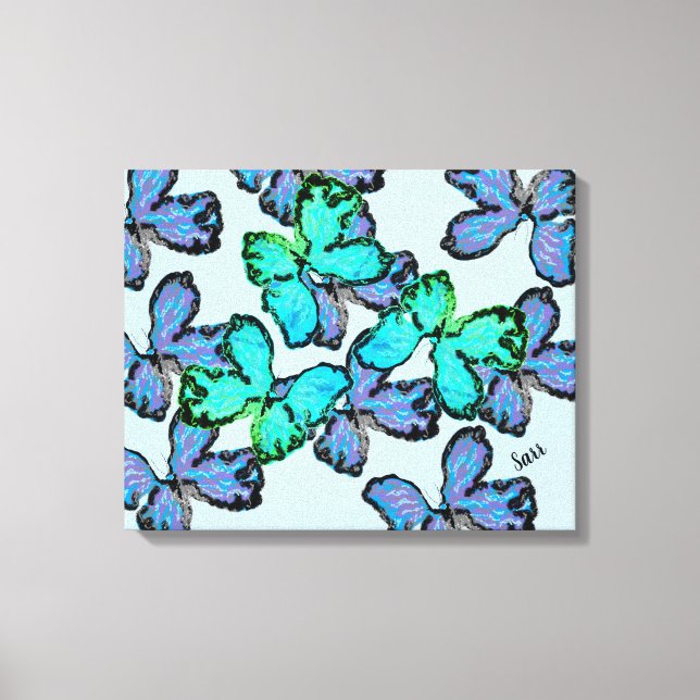 Toile : Libre Comme Un Papillon (Recto)