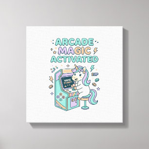 Toile Licorne Arcade Magie Activée Produit Tendance Grap