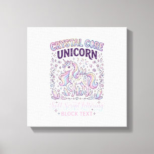 Toile Licorne Crystal Core Licorne Adorable Vector Desig