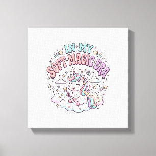 Toile Licorne Dans Mon Produit De Style Rétro Ère De Mag