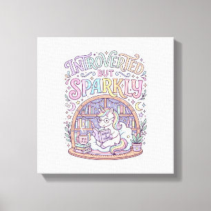 Toile Licorne Introvertie mais Originale Blanche Étincel