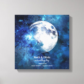 Toile Lieu de réunion de la phase de lune personnalisée 