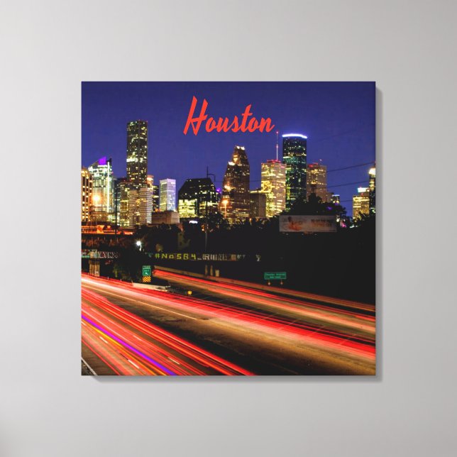 Toile Ligne Skyline de Houston Texas City (Recto)