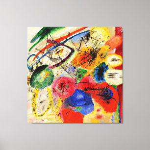 Toile Lignes noires par Kandinsky Stretted Canvas Print