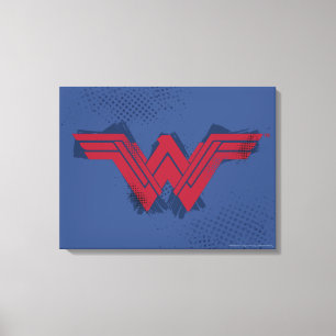 Toile Ligue de Justice   Symbole de femme Wonder brossé