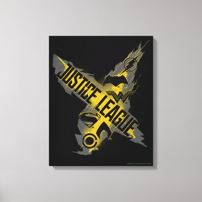 Toile Ligue de Justice | Symboles de la Ligue et de l'éq (Recto)