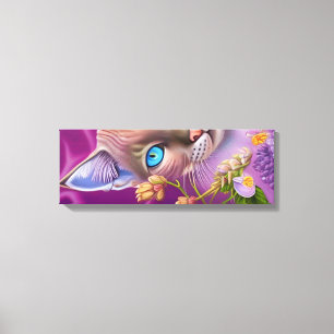 Toile Lilac Lynx pointe Chat siamois dans le violet