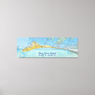 Toile L'île Anna Maria Art numérique Montage