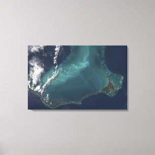 Toile L'île étroite prolongée d'Eleuthra des Bahamas