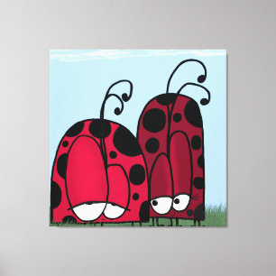 Toile L'illustration de coccinelle d'amour non partagé