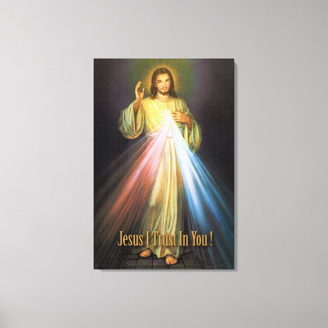 TOILE L'IMAGE DE DÉVOTION DIVINE MERCY (Recto)