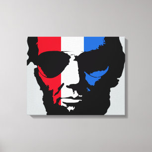 Toile Lincoln avec des lunettes de soleil d'aviateur -