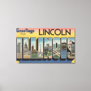 Toile Lincoln, Illinois - Scènes de grandes lettres