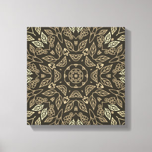 Toile Line Drawing Sepia Tan Abstract Calm Home Wall Art