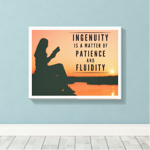 Toile L'ingéniosité est une question de patience et de f