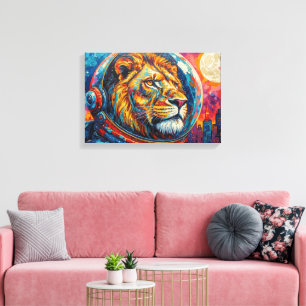 TOILE LION ASTRONAUTE - RETOUR À LA MAISON 11