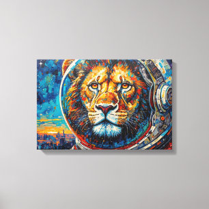 TOILE LION ASTRONAUTE - RETOUR À LA MAISON 2