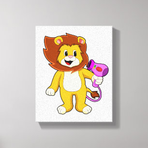 Toile Lion avec sèche-cheveux