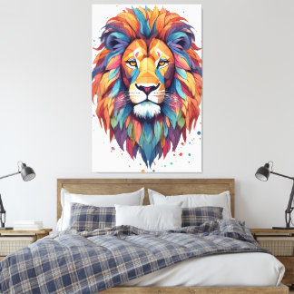 Toile Lion coloré Moderne Élégant