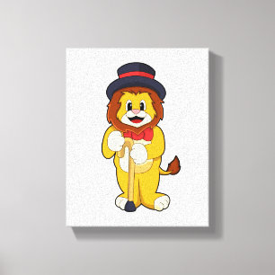 Toile Lion comme Gentleman avec Casquette