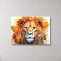 Lion d'aquarelle Majestic