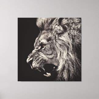 Toile Lion homme en colère