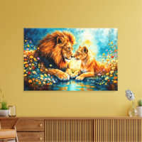 Lion Lioness chats sauvages nature amour faune