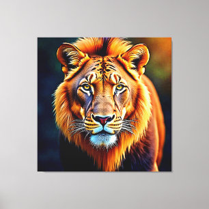 Toile Lion Majestueux : Âme du Roi Sauvage Art