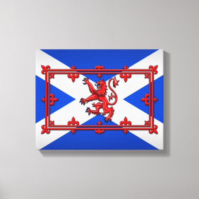 Toile Lion Rampant sur le drapeau écossais (Recto)