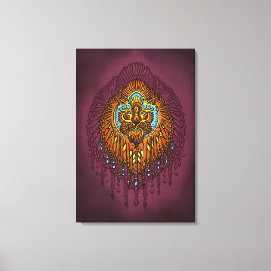 Toile Lion Regal Spirit La Rue Mandala Tribale Ornée