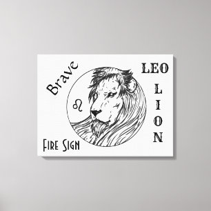 Toile Lion Zodiaque Leo