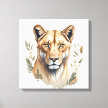 Lionne aquarelle