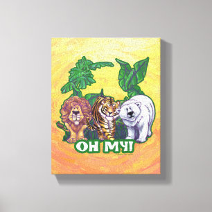 Toile Lions Tiger Ours Oh Mon
