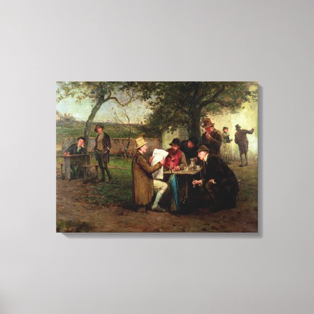 Toile Lire les nouvelles (Recto)