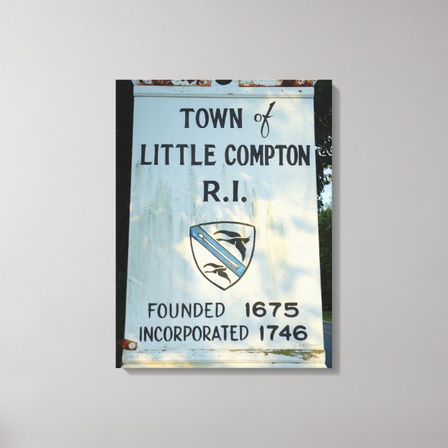 Toile Little Compton, signe fondé par l'RI Wrapped Canva (Recto)