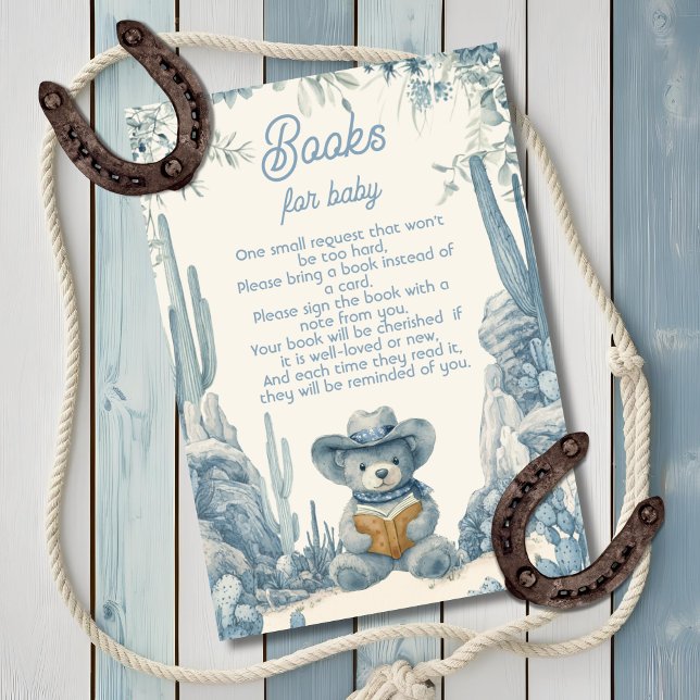 Toile Little Cowboy Teddy Bear Livres pour carte b (Créateur téléchargé)