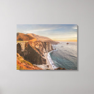 Toile Littoral Bixby Bridge, Big Sur Californie
