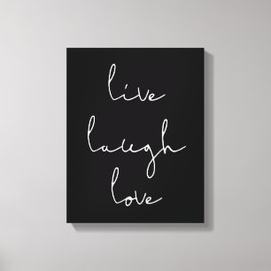 Toile Live rire amour imprimé canva