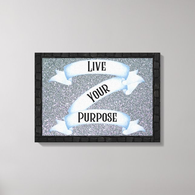 Toile Live Your Purpose Banner Wall Art (Recto)
