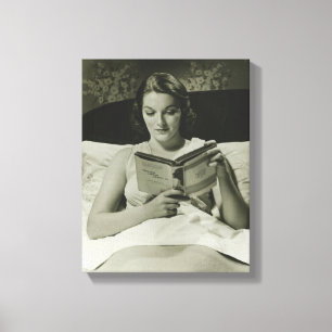 Toile Livre de lecture de femme