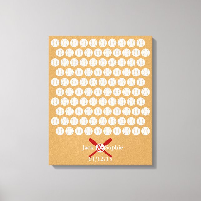 Toile Livre d'invité mariage alternatif couleur de baseb (Recto)