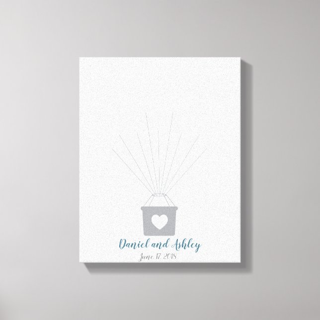 Toile Livre d'invité sur les empreintes digitales du Mar (Recto)