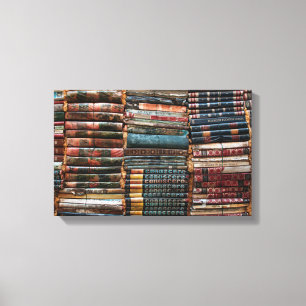 TOILE LIVRES EN CUIR ANTIQUE