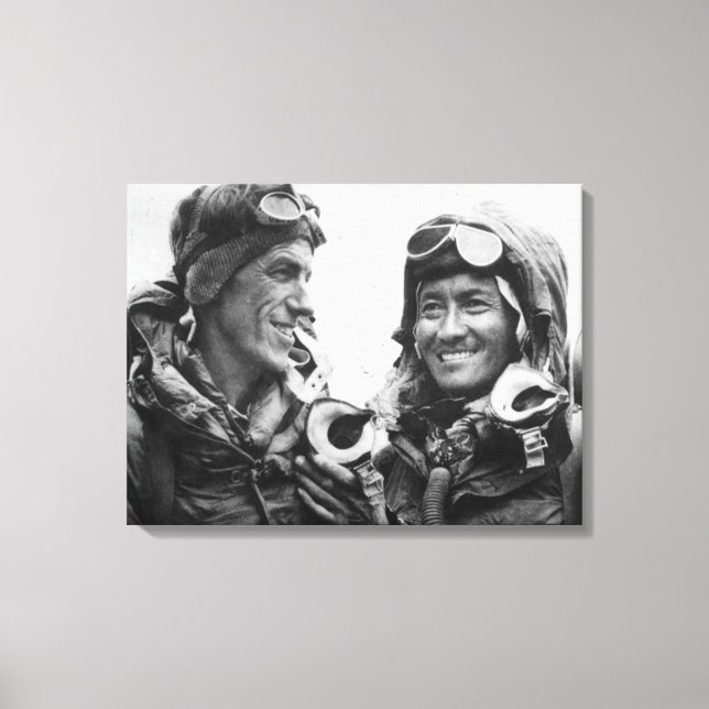 Toile Localisation Norgay Edmund Hillary Everest 1953 (Recto)