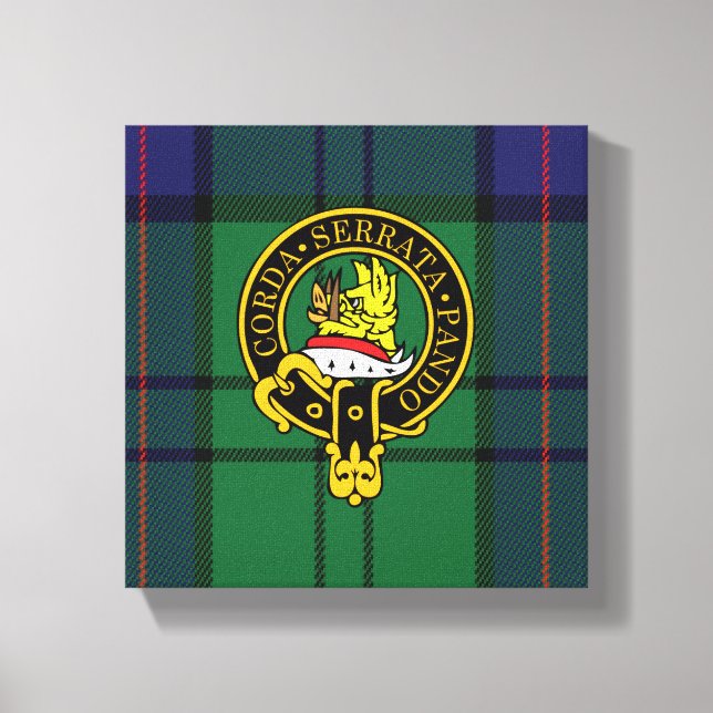 Toile Lockhart Scottish Crest et Tartan Canvas (Recto)