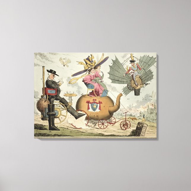 Toile Locomotion - Marche à pied à vapeur, équitation à  (Recto)