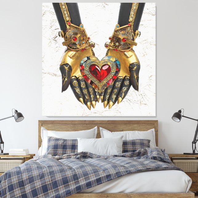 Toile L'offre - Coeur dans les mains (Insitu(Chambre))